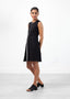 Robe fleurie en néoprène noire