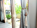 Keong Pair of Curtain Tiebacks Shells with Seagrass Rope