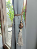 Keong Pair of Curtain Tiebacks Shells with Seagrass Rope