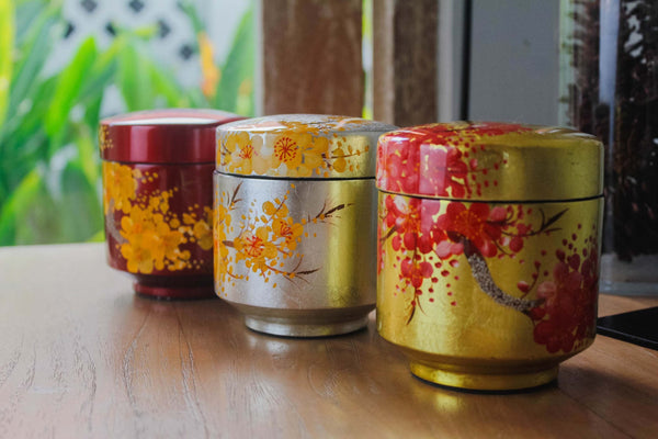 Set of Lacquer Jewelry Box (Sakura Painted)