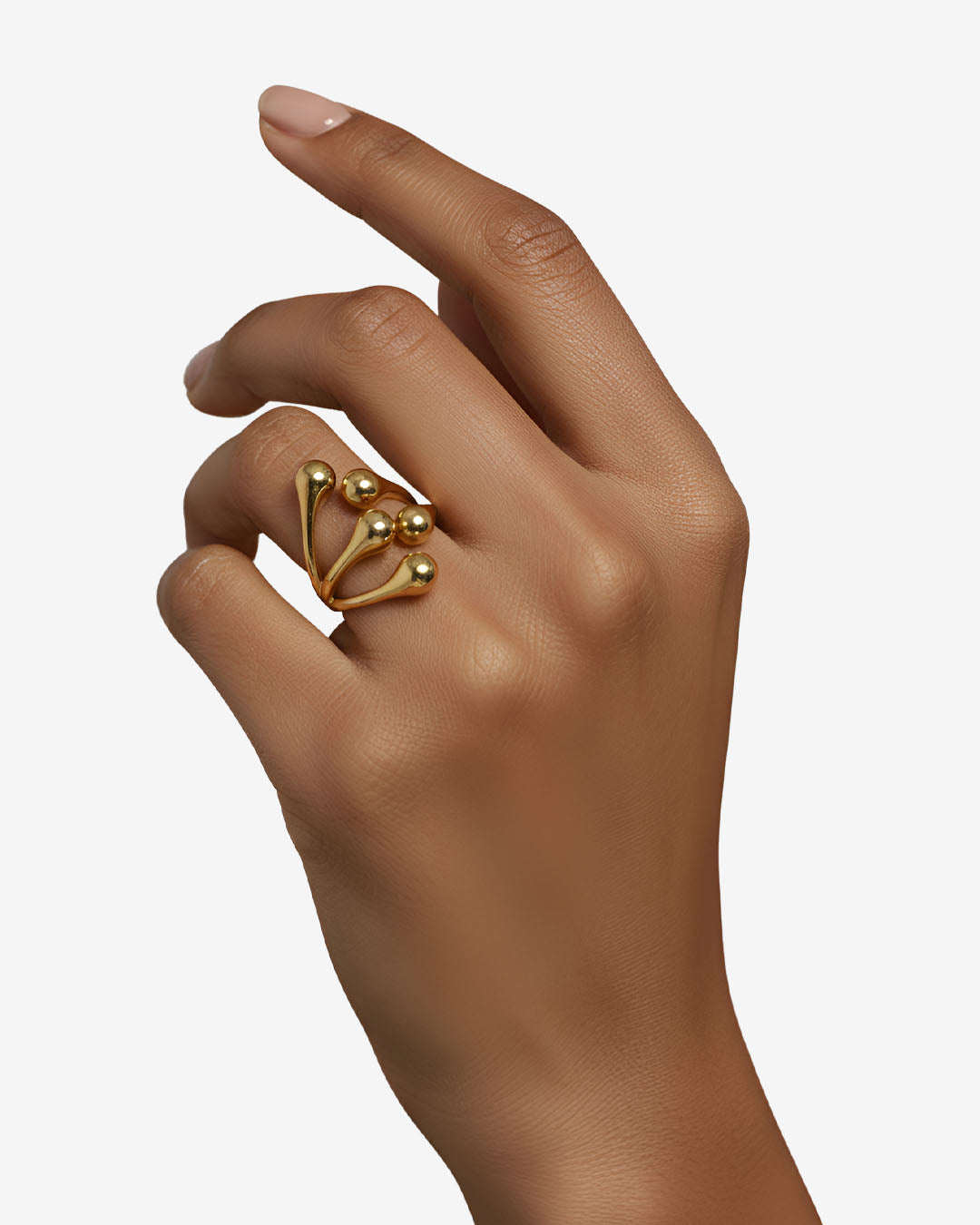 Nour Ring artisan handcrafted design utilizing premium sterling silver elements available at Bonjour Bali