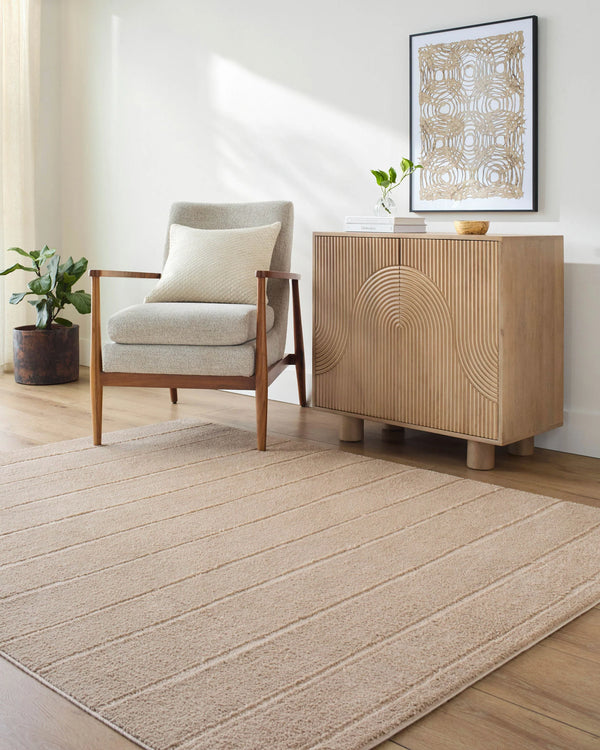 Parker Rug in Beige Stripe
