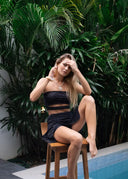 Tube Top in Black on Black