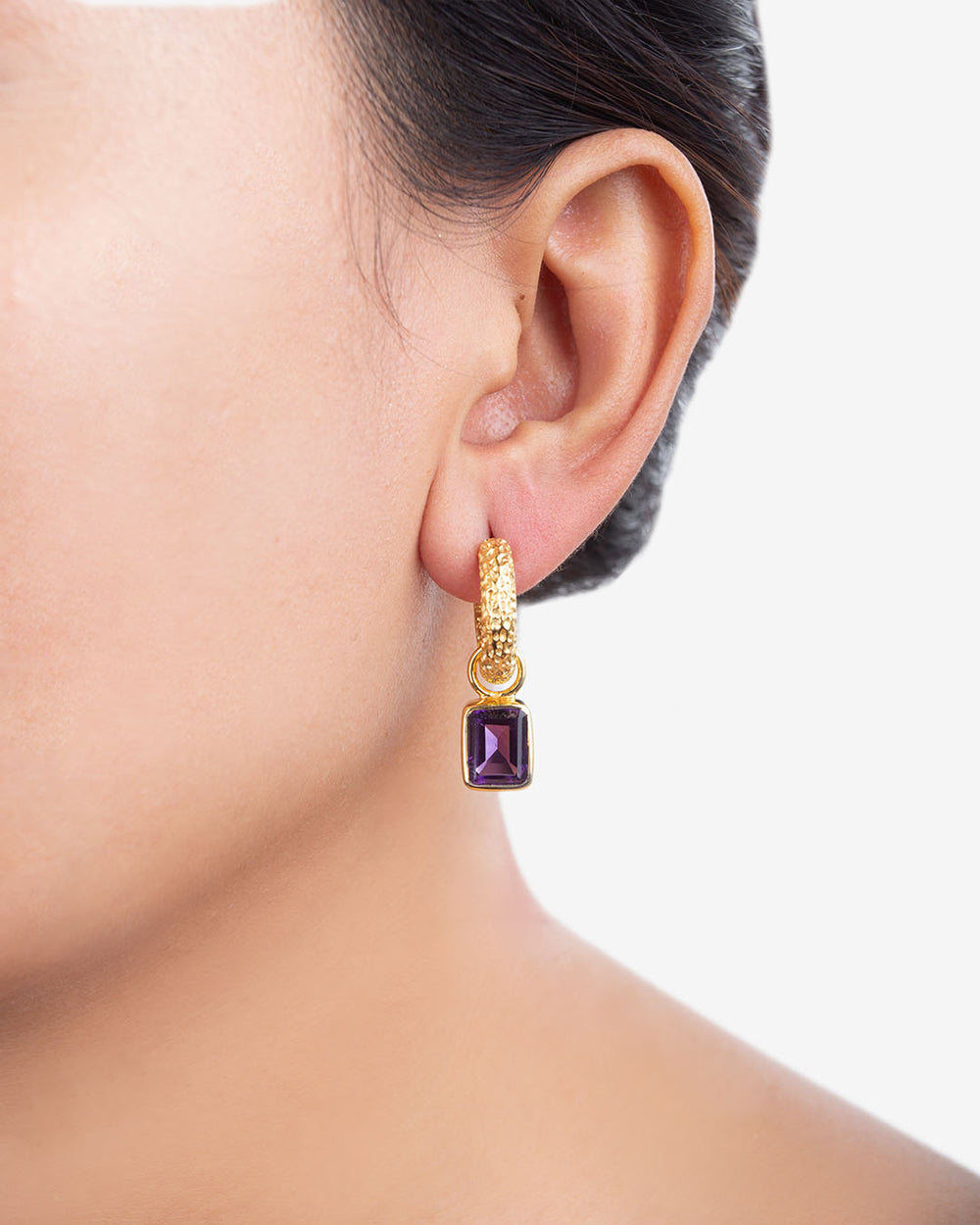 DAYDREAM Earrings Amethyst 
Gold Plated