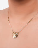 Pendant With Goddess Bastet Partly Gold Plated