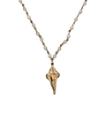 Pendant Shell On The Stones In Gold Plated