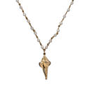 Pendant Shell On The Stones In Gold Plated