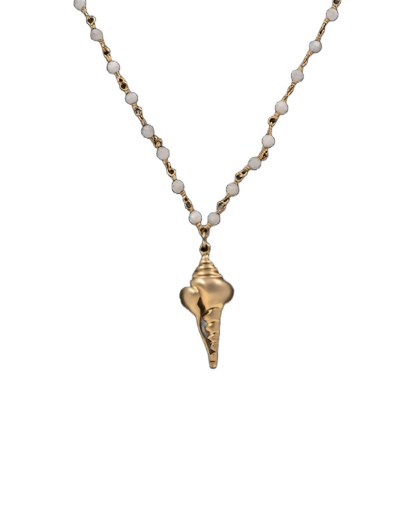Pendant Shell On The Stones In Gold Plated