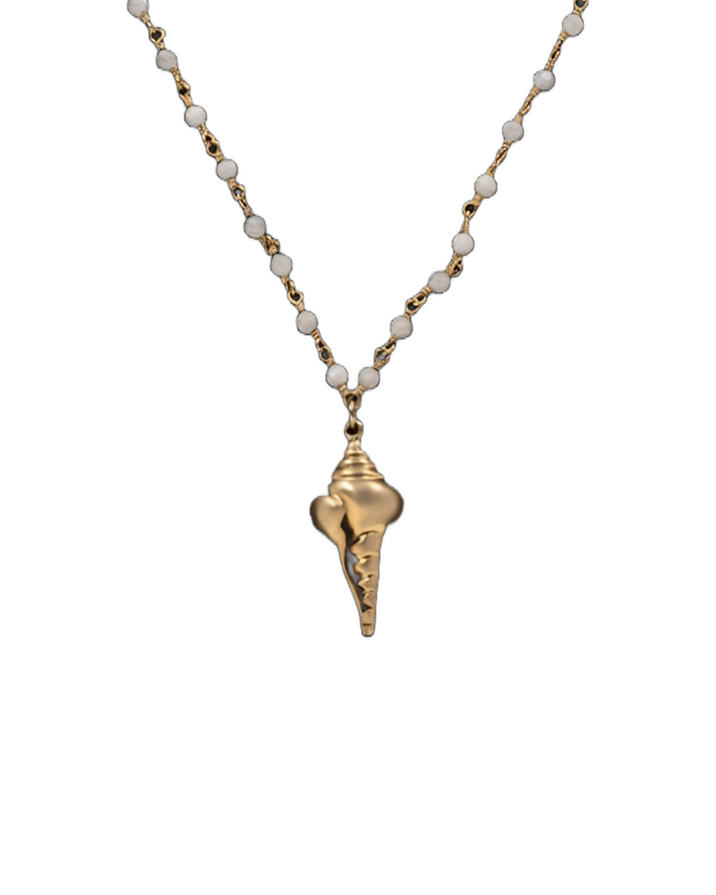Pendant Shell On The Stones In Gold Plated