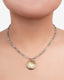 Aquamarine Choker With Clam Shell Pendant