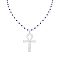 Pendant Eye Of Horus On Silver Chain With Stones