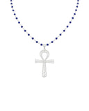 Pendant Eye Of Horus On Silver Chain With Stones