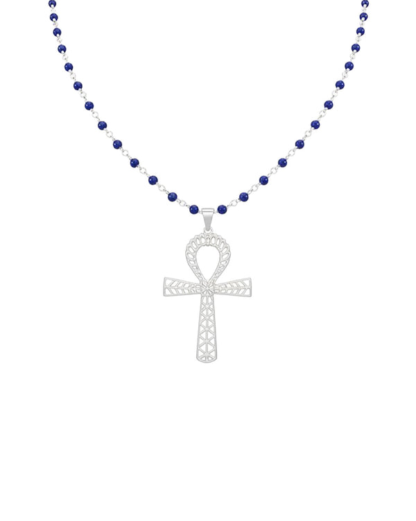 Pendant Eye Of Horus On Silver Chain With Stones