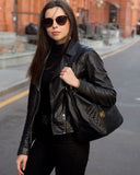 BANNOWATI Bag No. II in Black with Woven Leather Details