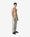 Pants White Green Snake