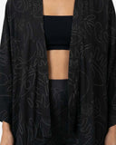Batwing Kimono in Black On Black