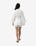 Crinkle Kimono in Pure White