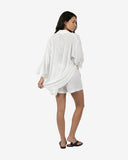 Crinkle Short Pants in Pure White