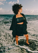 Batwing Kimono in Black on Black
