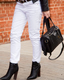 DRUPADI Bag No. II in Black with Woven Leather Details