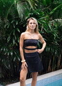 Tube Top in Black on Black