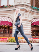 UTARI Bag No. II in Black with Woven Leather Details