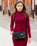 UTARI Bag No. II in Black with Woven Leather Details