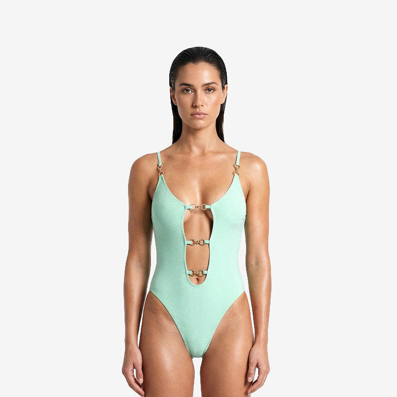 Panama One-Piece Swimsuit by Aanoukis Bali — vibrant Carnival print one-piece, handmade in Seminyak