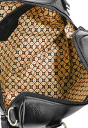 DRUPADI Bag No. II in Black with Woven Leather Details