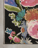 Bouquet Rug in Black / Multi