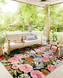 Bouquet Rug in Black / Multi