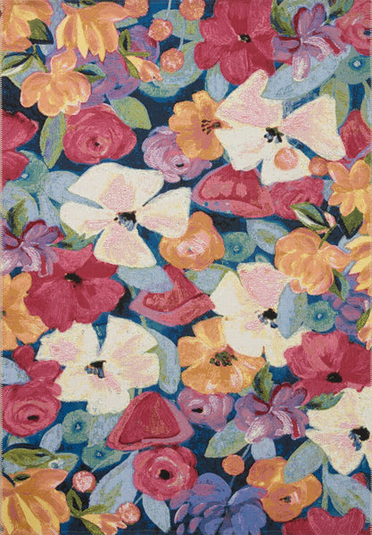 Bouquet Rug in Navy / Multi