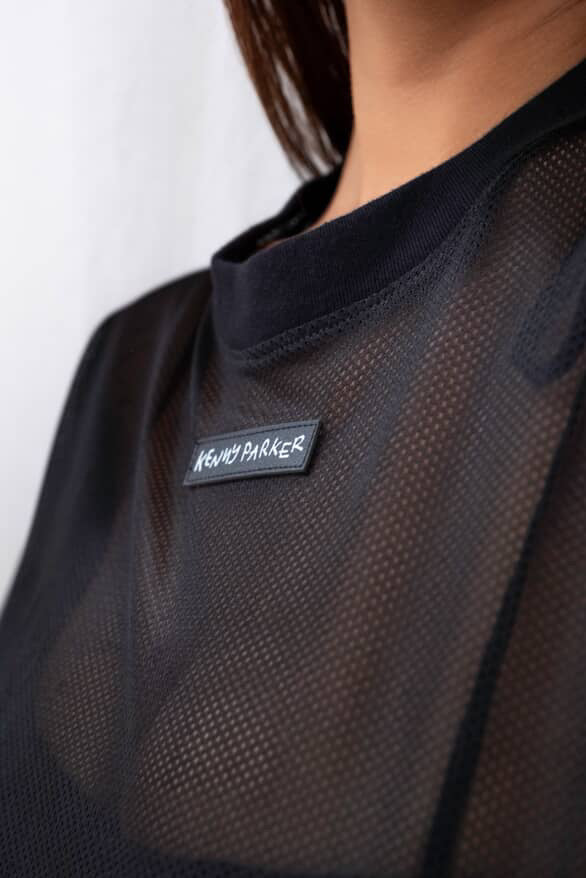 Cropped Mesh Tee
