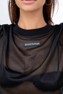 Cropped Mesh Tee