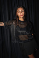 Cropped Mesh Tee