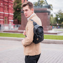 Laksman Bag No. II in Black with Woven Leather Details