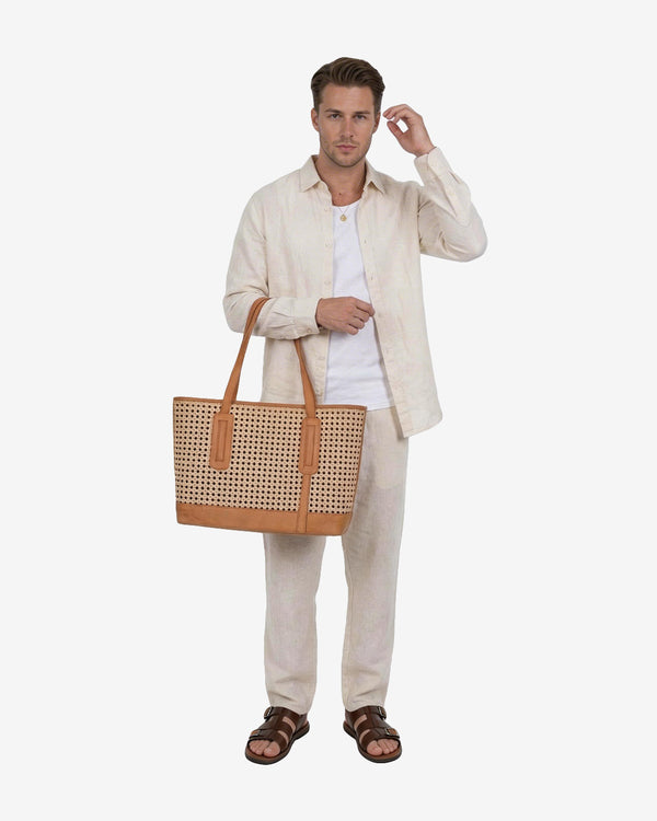 Rattan Shopping Bag Brown