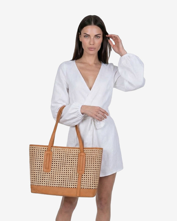 Rattan Shopping Bag Brown