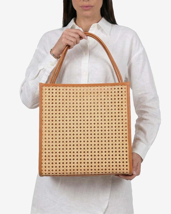 Rattan beach bag