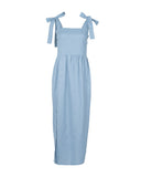 Linen ribbon dress