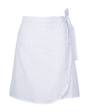 White linen skirt