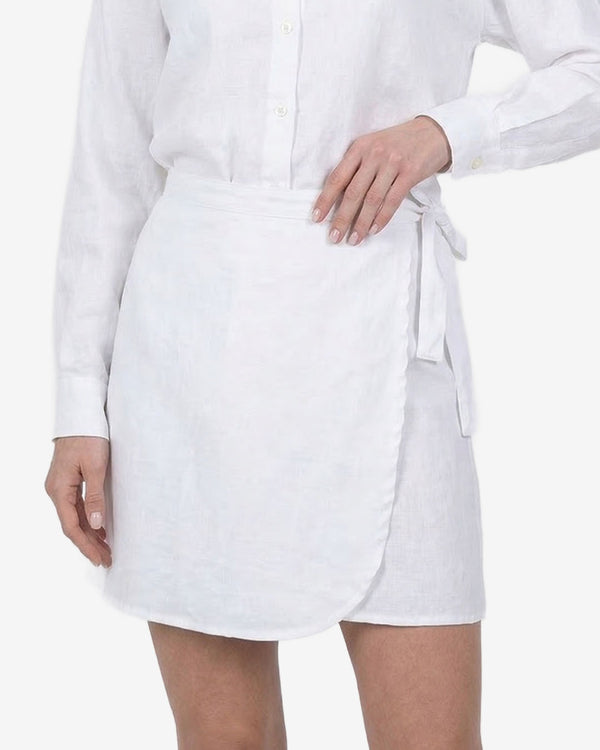 White linen skirt