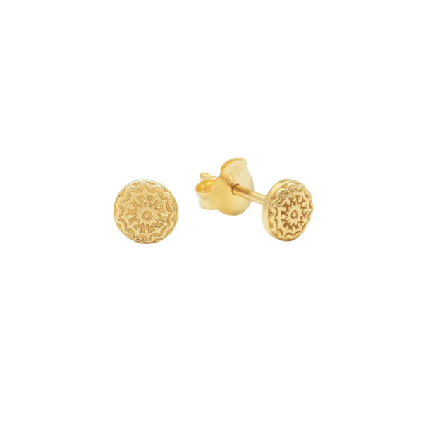 Mandala Earring Stud Gold
