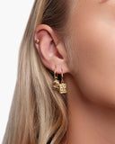 Sun Earring Stud Gold
