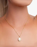 Pearl Swirl Necklace Gold – Veria