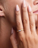 Vintage Shell Ring Gold – Blue