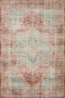 Avery Rug in Terracotta/Aqua