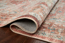 Avery Rug in Terracotta/Aqua