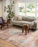 Avery Rug in Terracotta/Aqua