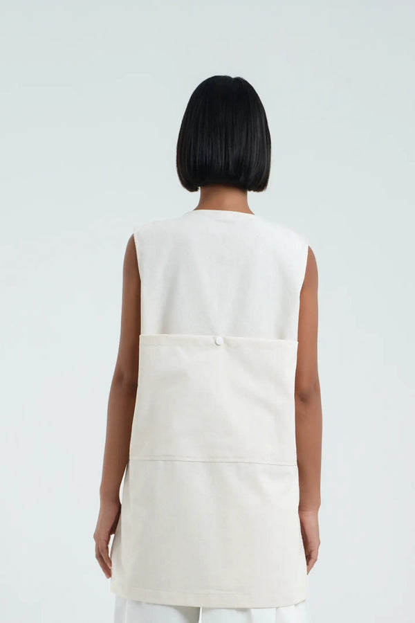 Sleeveless Back Pocket Tunic
